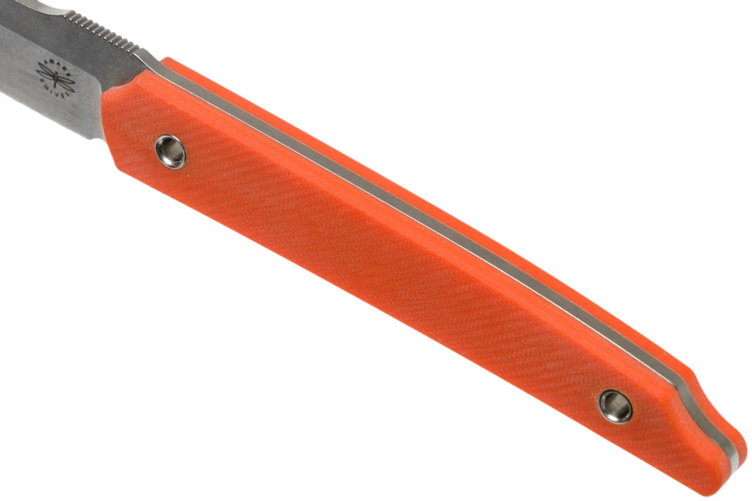 Amare Knives Pocket Peak Fixed, Stonewash Orange G10, Couteau à Lame Fixe 7 Amare Knives Pocket Peak Fixed, Stonewash Orange G10, Couteau à Lame Fixe – Image 5