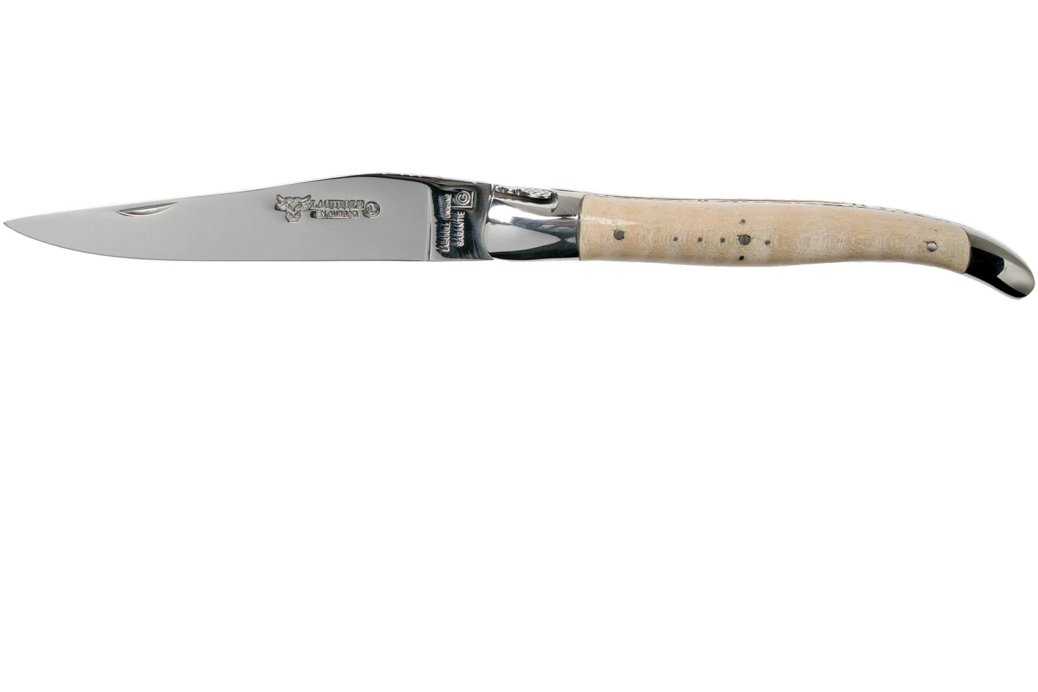 Laguiole En Aubrac 12cm Doubles Platines, érable Ondé Guilloché à La Main L0712EEN1/FSJ1 3 Laguiole En Aubrac 12cm Doubles Platines, érable Ondé Guilloché à La Main L0712EEN1/FSJ1