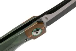 Bestech Thyra BT2106E Green Stonewashed Titanium, Copper Bolster, Two Tone Black Couteau De Poche, Kombou Design -Vic Boutique BHBT2106E 06 bestech