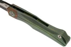 Bestech Thyra BT2106E Green Stonewashed Titanium, Copper Bolster, Two Tone Black Couteau De Poche, Kombou Design -Vic Boutique BHBT2106E 07 bestech