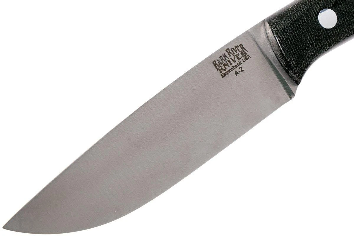 Bark River Fox River A2, Black Canvas Micarta Couteau De Chasse 5 Bark River Fox River A2, Black Canvas Micarta Couteau De Chasse – Image 3