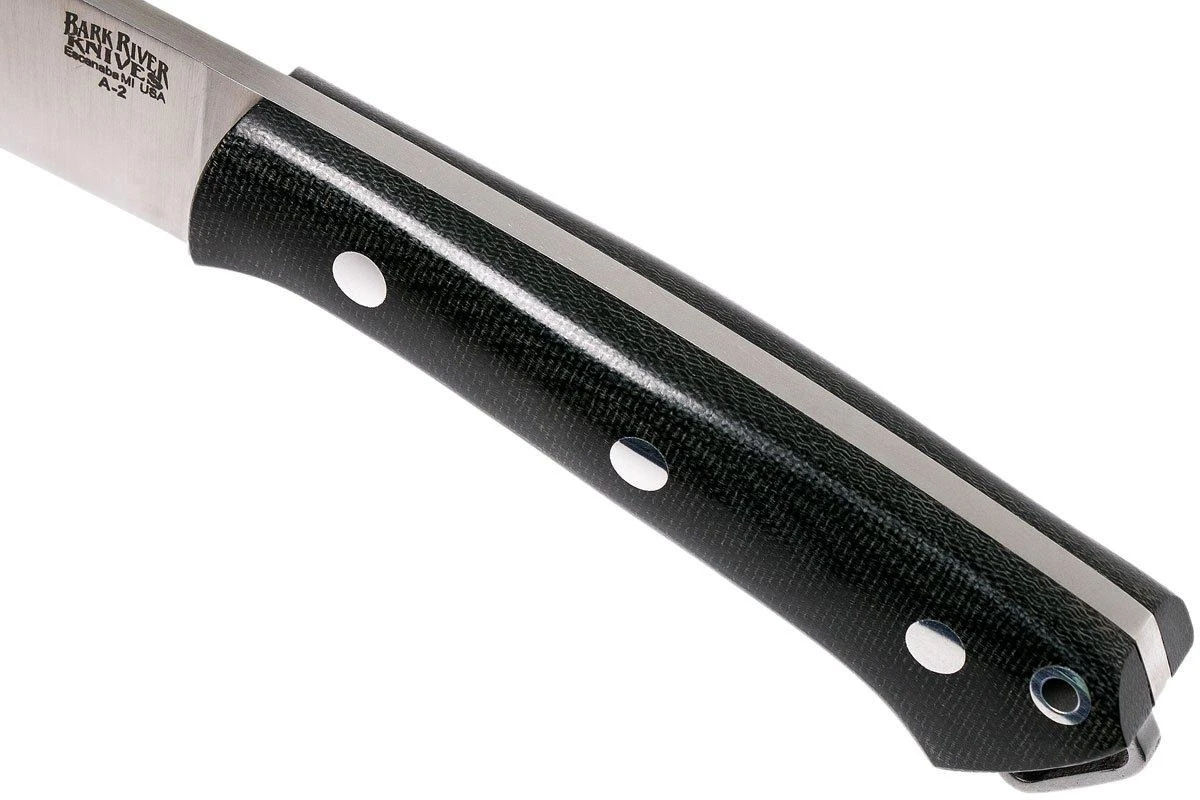 Bark River Fox River A2, Black Canvas Micarta Couteau De Chasse 7 Bark River Fox River A2, Black Canvas Micarta Couteau De Chasse – Image 5