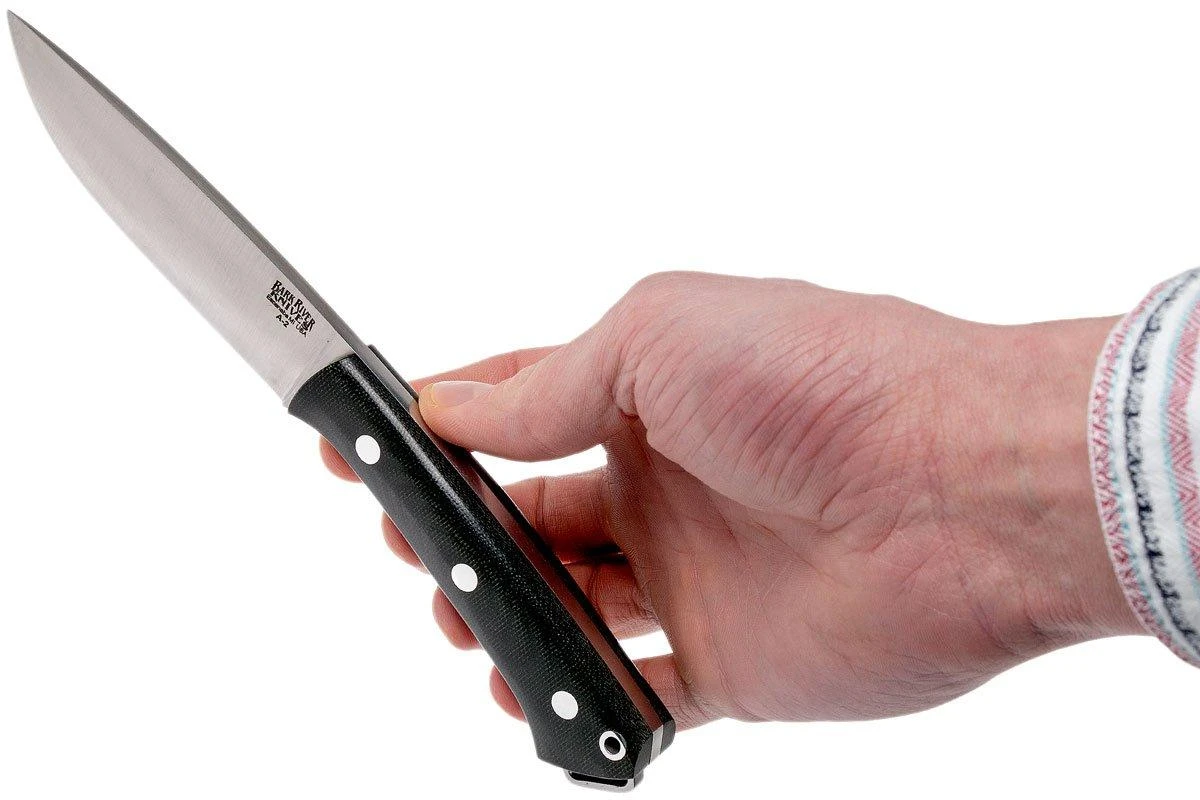Bark River Fox River A2, Black Canvas Micarta Couteau De Chasse 8 Bark River Fox River A2, Black Canvas Micarta Couteau De Chasse – Image 6