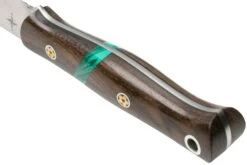 Bark River Ultra-Lite Bushcrafter CPM 3V Zericote, Jade Malachite Spacer, Black Liners, Mosaic Pins -Vic Boutique BRK06 023ZE JMS BL MP 04 barkriver