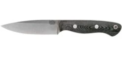 Bark River Mini Aurora CPM 3V, Black Linen Matte Micarta, Hollow Pins