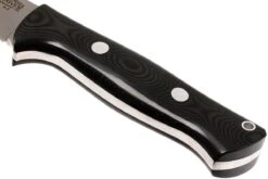 Bark River Bravo 1 A2 FHG Rampless, Black Linen Micarta, Brown Sheath -Vic Boutique BRK07 111BRKL RS 04 bark river brk07 111brkl rs 04