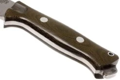 Bark River Bravo Vortex A2 Jimped, Green Canvas Micarta, Brown Sheath -Vic Boutique BRK07 117FMGRC JI 04 bark river brk07 117fmgrc ji 04