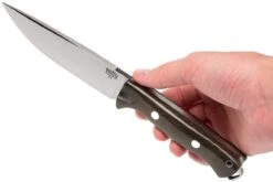 Bark River Bravo Vortex A2 Jimped, Green Canvas Micarta, Brown Sheath -Vic Boutique BRK07 117FMGRC JI 06 bark river brk07 117fmgrc ji 06