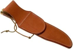 Bark River V-44 Bowie A2 Stacked Leather, Brass Double Quillion, Couteau Bowie -Vic Boutique BRK08 231SDL BDQ 07 bark river knives