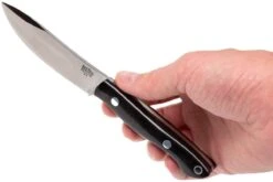 Bark River Mini Kalahari A2, Black Canvas Micarta, Brown Sheath -Vic Boutique BRK12 012BRKC 06 bark river brk12 012brkc 06