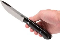 Bark River Kalahari Hunter A2, Black Canvas Micarta, Brown Sheath -Vic Boutique BRK12 112BRKC 06 bark river brk12 112brkc 06