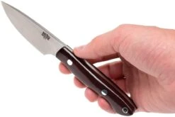 Bark River Kalahari Bushman A2, Maroon Linen Micarta, Brown Sheath -Vic Boutique BRK12 116MNL 06 bark river brk12 116mnl 06