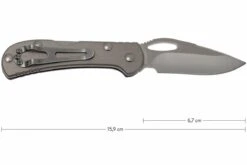 Buck 726 Mini Spitfire 0726 GYS-B Plain Edge, Gris