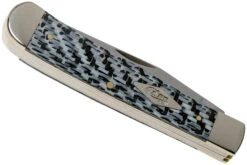 Case Medium Trapper White & Black Carbon Fiber-G10 Weave Smooth, 38920, 10254 SS Couteau De Poche -Vic Boutique CE38920 04 case