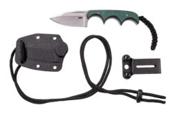 CRKT Minimalist Spear Point, Green Black, Couteau De Cou, Alan Folts Design -Vic Boutique CK 2396 07 crkt