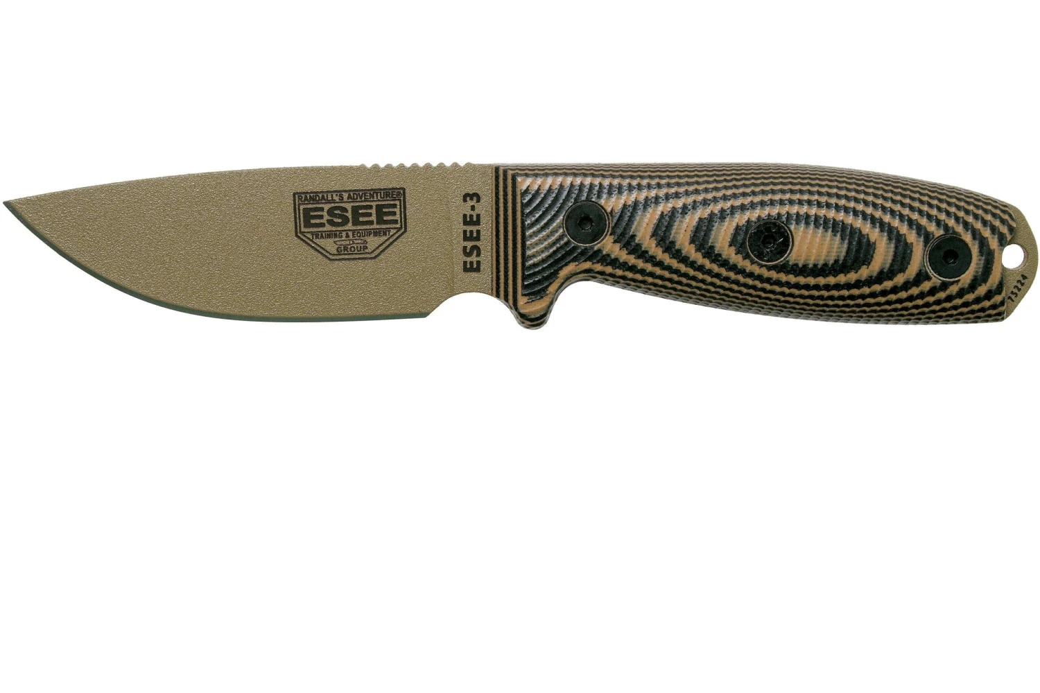 ESEE Model 3 Dark Earth Blade 3D Coyote-Black G10 Couteau De Survie 3PMDE-005 étui Noir + Clip De Poche 3 ESEE Model 3 Dark Earth Blade 3D Coyote-Black G10 Couteau De Survie 3PMDE-005 étui Noir + Clip De Poche