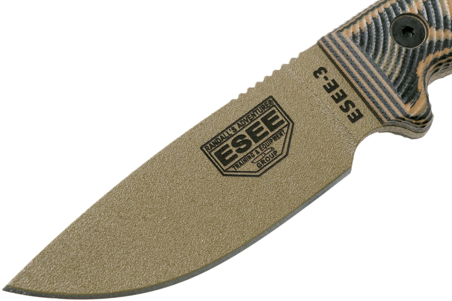 ESEE Model 3 Dark Earth Blade 3D Coyote-Black G10 Couteau De Survie 3PMDE-005 étui Noir + Clip De Poche 5 ESEE Model 3 Dark Earth Blade 3D Coyote-Black G10 Couteau De Survie 3PMDE-005 étui Noir + Clip De Poche – Image 3