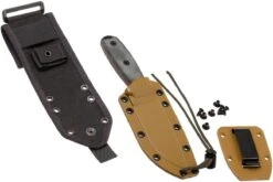 ESEE Model 4 Black Blade, Grey Handle 4P-MB Avec étui Coyote + Clip Et MOLLE-back -Vic Boutique EE ESEE 4P MB 07 esee knives ee esee 4p mb 07