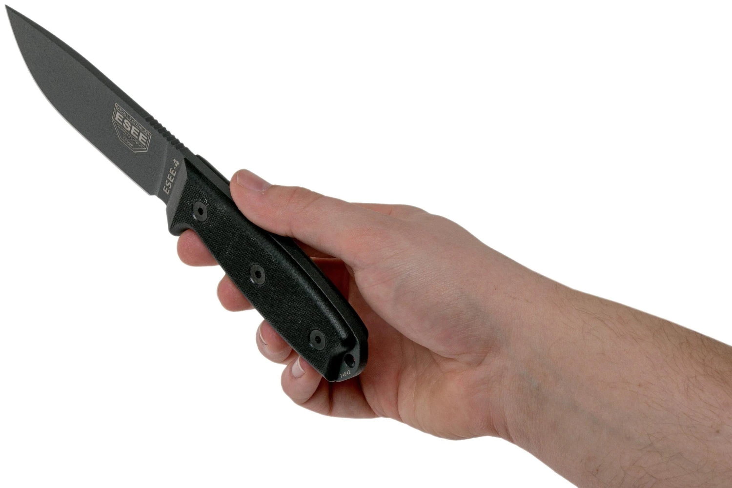 ESEE Model 4 Tactical Gunsmoke, Black Handle 4P-TG-B Avec étui + Clip 8 ESEE Model 4 Tactical Gunsmoke, Black Handle 4P-TG-B Avec étui + Clip – Image 6