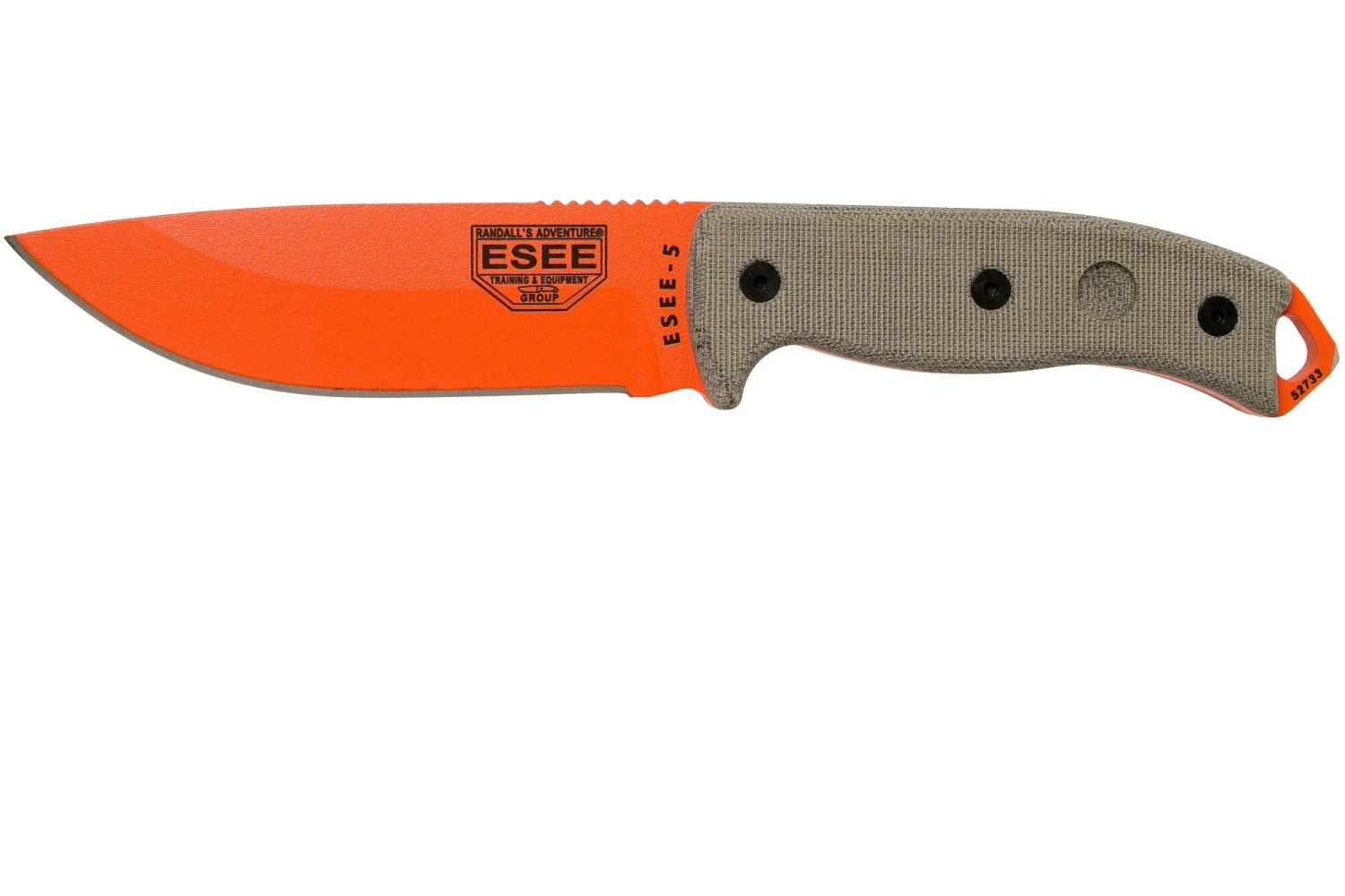 ESEE Model 5 Orange 5POG OD Green Micarta Couteau De Survie Avec étui En Kydex + Clip De Ceinture 3 ESEE Model 5 Orange 5POG OD Green Micarta Couteau De Survie Avec étui En Kydex + Clip De Ceinture