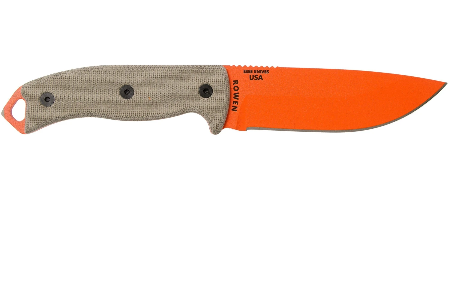 ESEE Model 5 Orange 5POG OD Green Micarta Couteau De Survie Avec étui En Kydex + Clip De Ceinture 4 ESEE Model 5 Orange 5POG OD Green Micarta Couteau De Survie Avec étui En Kydex + Clip De Ceinture – Image 2
