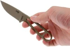 ESEE Izula Dark Earth IZULA-DE Couteau De Cou Avec étui Noir + Clip Ceinture -Vic Boutique EE IZULA DE 03 esee knives ee izula de 03