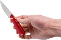 Brisa Necker 70 Alice, Red Micarta, Leather Sheath 9819 -Vic Boutique ENZ 9819 06 enzo enz 9819 06