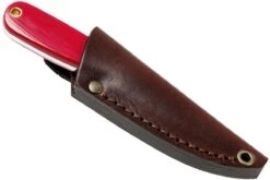 Brisa Necker 70 Alice, Red Micarta, Leather Sheath 9819 -Vic Boutique ENZ 9819 07 enzo enz 9819 07