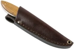 Brisa Bobtail 80 Mustard Micarta Handle, 12C27, étui En Cuir 9952 -Vic Boutique ENZ 9952 07 enzo knives