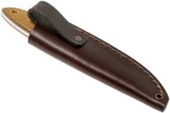 Brisa Bobtail 80 Mustard Micarta Handle, 12C27, étui En Cuir 9952 -Vic Boutique ENZ 9952 08 enzo knives