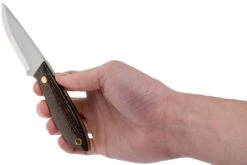 Brisa Bobtail 80 Bison Micarta Handle, 12C27 Scandi, étui En Cuir 9955 -Vic Boutique ENZ 9955 06 enzo knives