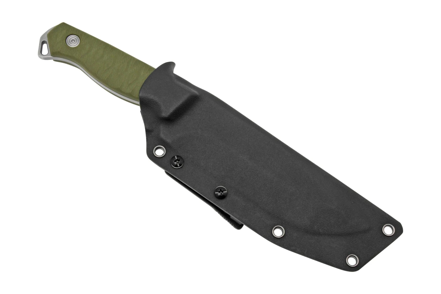 Black Fox Golem, Stonewashed D2 Blade, OD Green G10 Couteau Fixe 8 Black Fox Golem, Stonewashed D2 Blade, OD Green G10 Couteau Fixe – Image 6