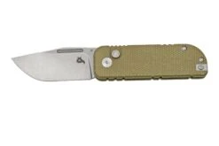 Black Fox NU-BOWIE, Stonewashed D2 Blade, OD Green Micarta Couteau De Poche
