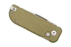Black Fox NU-BOWIE, Stonewashed D2 Blade, OD Green Micarta Couteau De Poche -Vic Boutique FOBF 758MI 06 blackfox