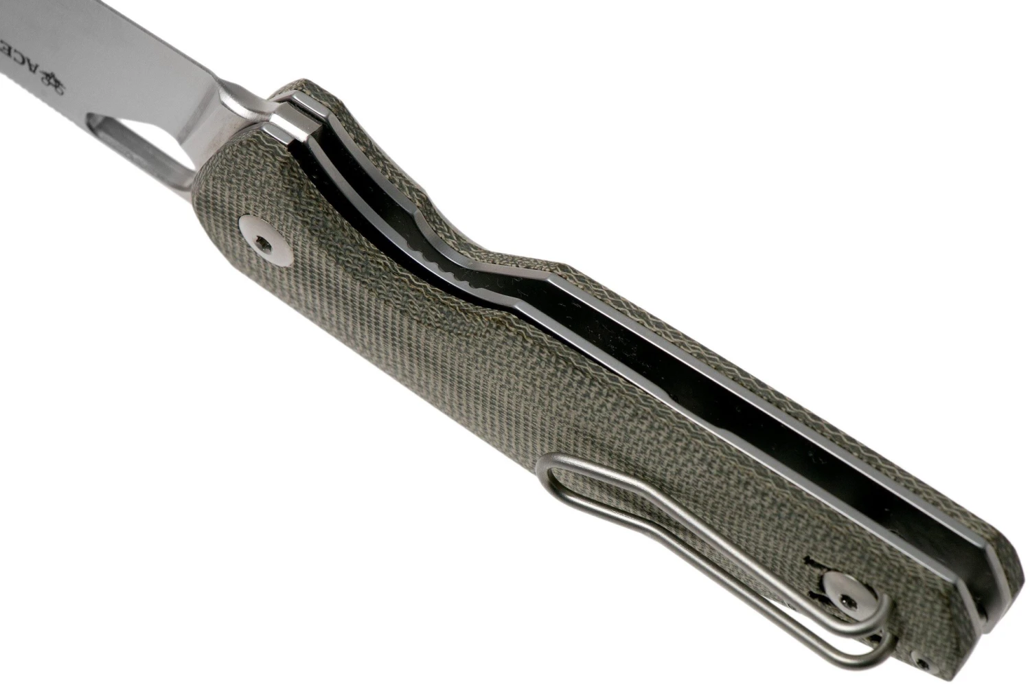 GiantMouse ACE Nimbus V2 Green Canvas Micarta Couteau De Poche, Ansø And Voxnaes Design 7 GiantMouse ACE Nimbus V2 Green Canvas Micarta Couteau De Poche, Ansø And Voxnaes Design – Image 5