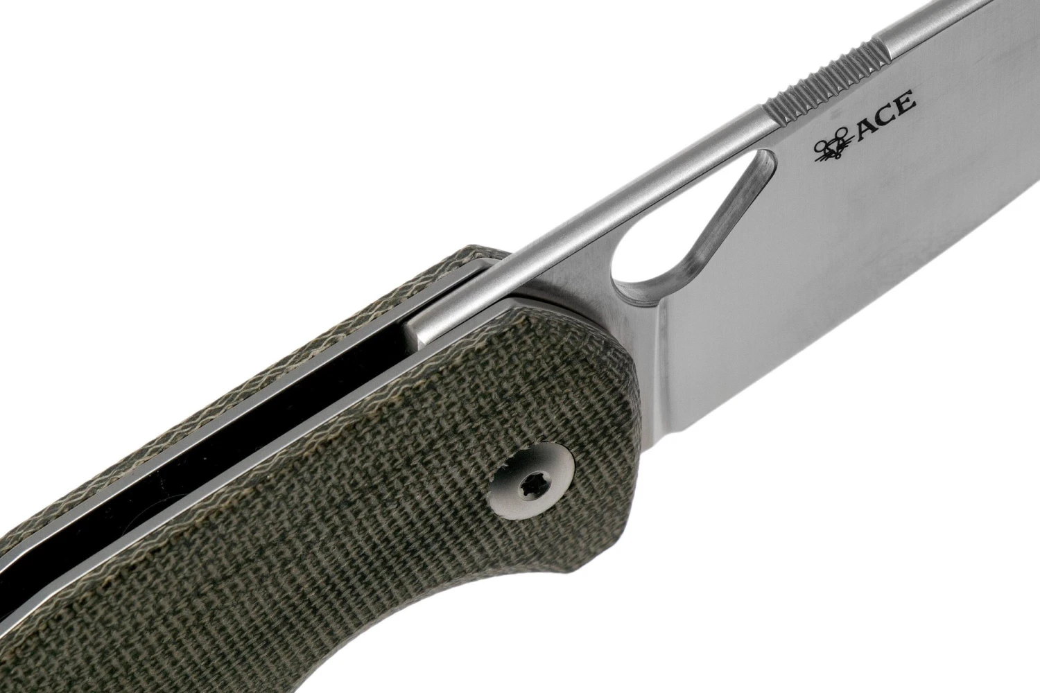 GiantMouse ACE Nimbus V2 Green Canvas Micarta Couteau De Poche, Ansø And Voxnaes Design 8 GiantMouse ACE Nimbus V2 Green Canvas Micarta Couteau De Poche, Ansø And Voxnaes Design – Image 6