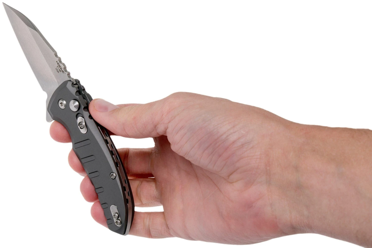 Hogue X1 Microflip Grey Wharncliffe Couteau De Poche 24162, Allen Elishewitz Design 10 Hogue X1 Microflip Grey Wharncliffe Couteau De Poche 24162, Allen Elishewitz Design – Image 8