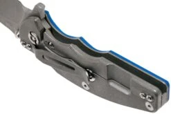 Rick Hinderer Jurassic Slicer Working Finish Blue G10 CPM 20CV Couteau De Poche -Vic Boutique HRK JU SL WF BL 05 rick hinderer knives