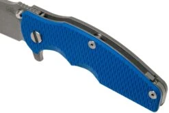Rick Hinderer Jurassic Slicer Working Finish Blue G10 CPM 20CV Couteau De Poche -Vic Boutique HRK JU SL WF BL 07 rick hinderer knives