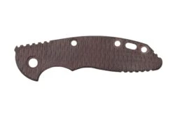Rick Hinderer XM-18 3" Plaquette De Manche, Textured Burgundy Micarta
