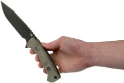 Rick Hinderer Ranch Harpoon Spanto Battle Black Green Micarta Couteau De Survie -Vic Boutique HRK TRH SPSWBK GM 06 rick hinderer knives