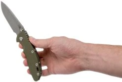 Rick Hinderer XM18 3,5” Non-Flipper Spearpoint Working Finish, OD Green G10 -Vic Boutique HRK XM18 35 NFWF OD 08 rick hinderer knives