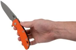 Rick Hinderer XM18 3,5” Slicer Working Finish, Orange G10 -Vic Boutique HRK XM18 35 SLWF OR 08 rick hinderer knives