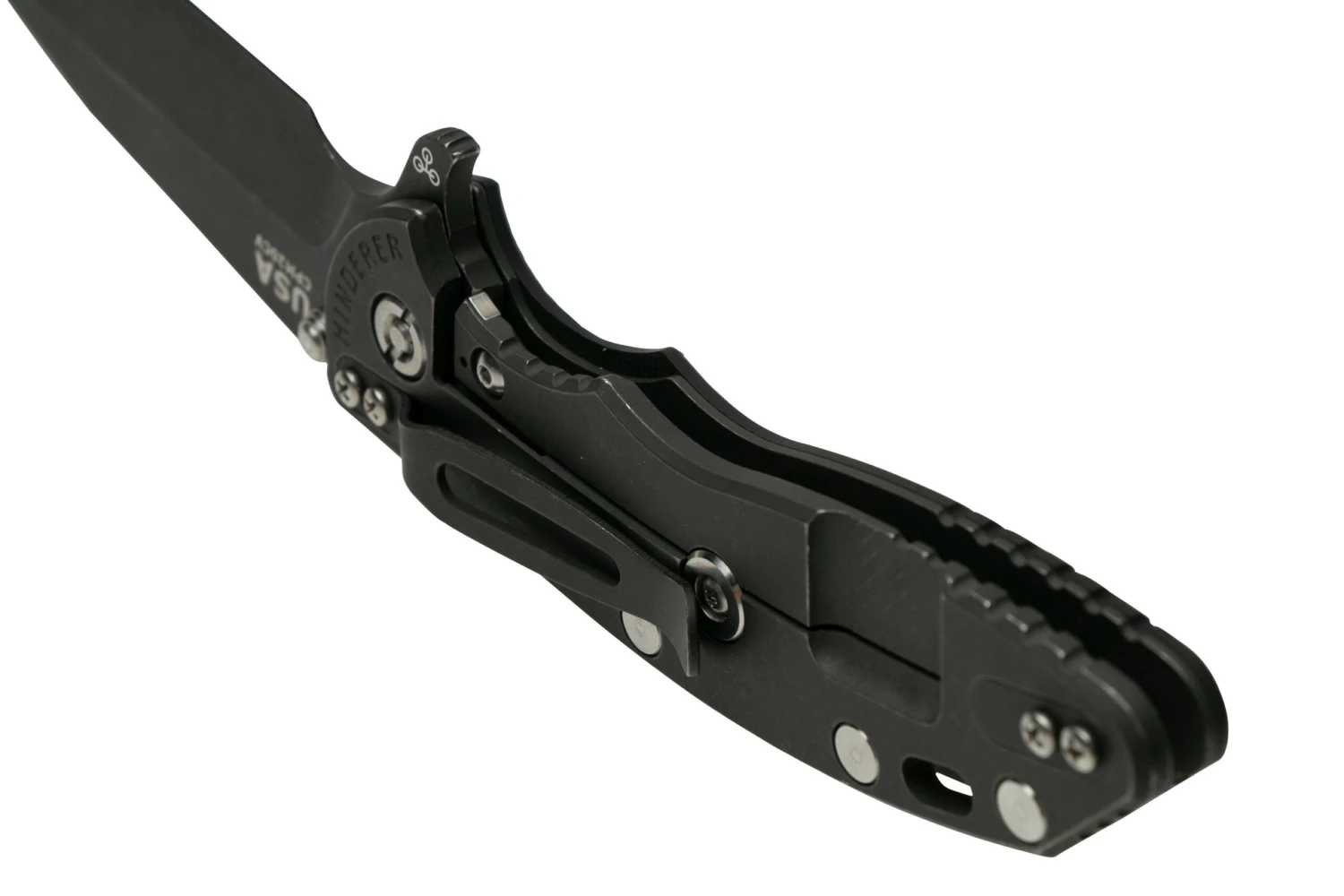 Rick Hinderer XM-18 3.5” Skinny Harpoon Spanto, Battle Black, Black G10, Couteau De Poche 7 Rick Hinderer XM-18 3.5” Skinny Harpoon Spanto, Battle Black, Black G10, Couteau De Poche – Image 5