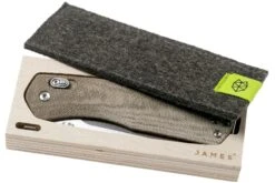 The James Brand The Carter XL, OD Green Micarta, Stainless Couteau De Poche JAKN116127-00 -Vic Boutique JAKN116127 00 08 the james brand