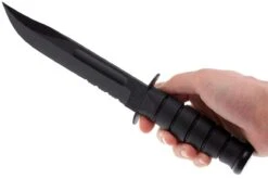 KA-BAR USMC 1214 Lame Partiellement Dentelée, Kraton, étui Kydex -Vic Boutique KA1214 05 ka bar ka1214 05