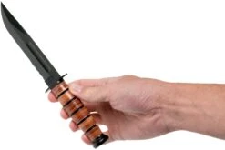 KA-BAR Short USMC 1252 Couteau à Lame Fixe Partiellement Dentelé, étui En Cuir -Vic Boutique KA1252 06 ka bar