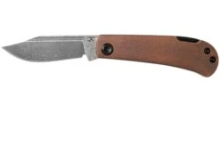 Kansept Wedge K2026BC1 Damascus, Red Copper Couteau De Poche, Nick Swan Design