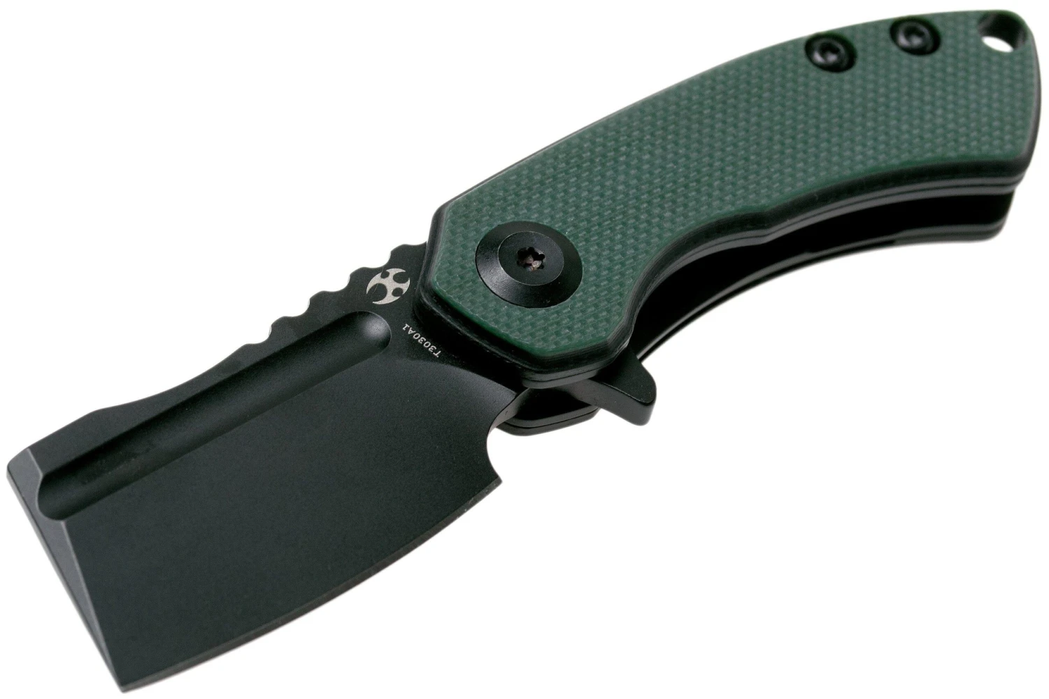 Kansept Mini Korvid T3030A1 Blackwashed, Green G10 Couteau De Poche, Justin Koch Design 5 Kansept Mini Korvid T3030A1 Blackwashed, Green G10 Couteau De Poche, Justin Koch Design – Image 3