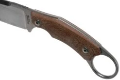 LionSteel H2 Drop Point CVN Natural Canvas Micarta Couteau Fixe, Tommaso Rumici Design -Vic Boutique LI H2 CVN 05 lionsteel